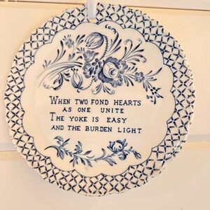 Delft blue made in England  Blue and White Floral Plate